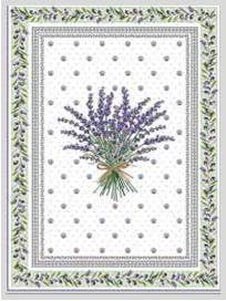 French Lavender-Olives Ivory Printed Tea Towels