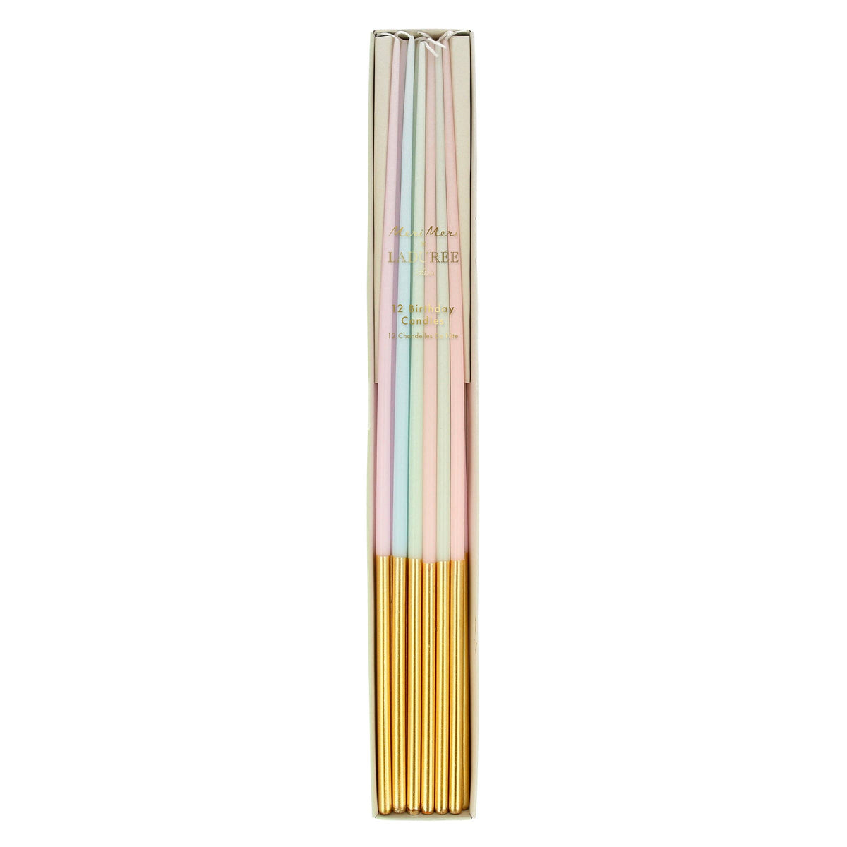 Meri Meri x LadurÃ©e Paris Gold Dipped Tall Tapered Candles