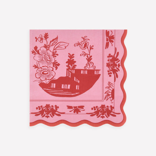 Pink Vintage Botanical Large Napkins