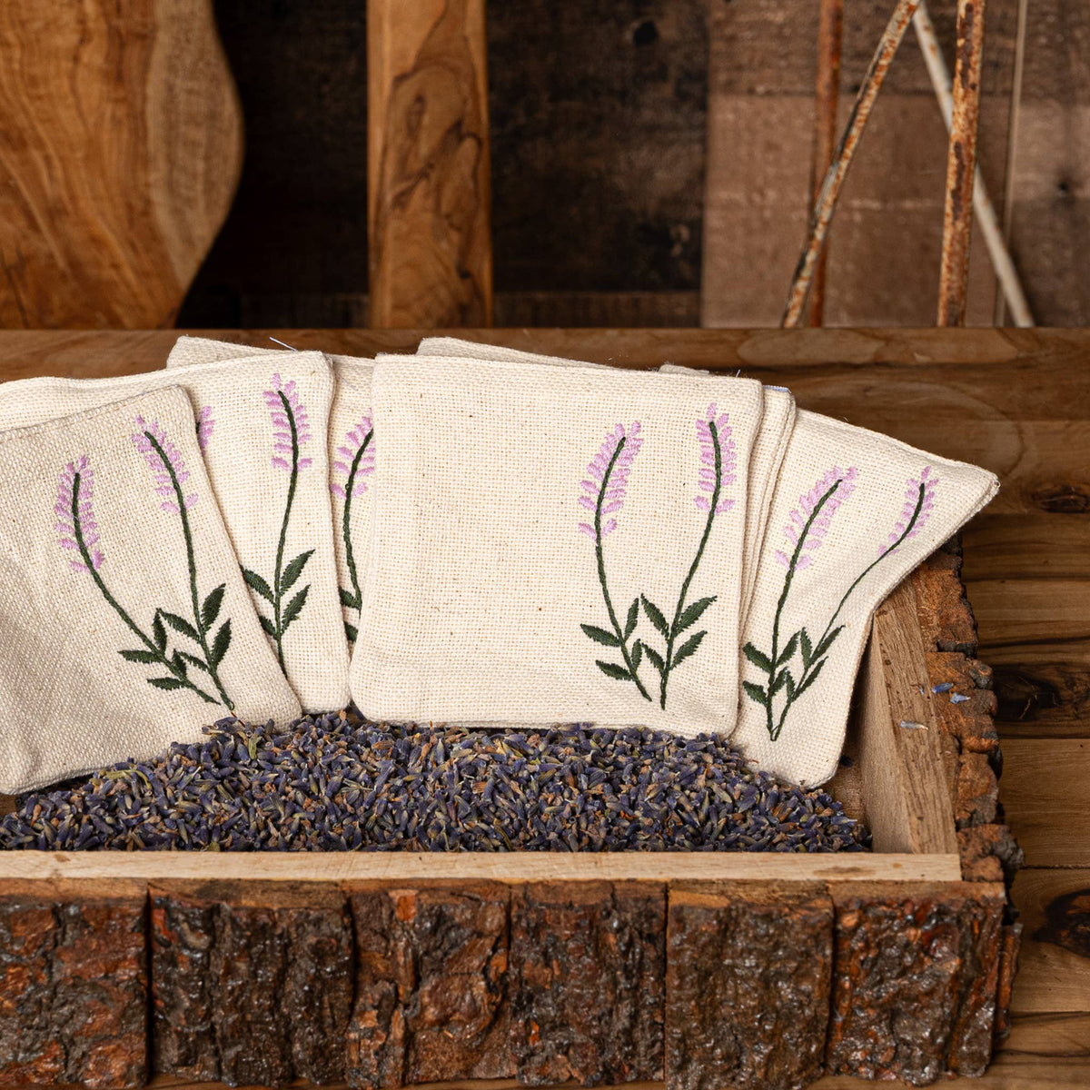 Lavender Sachet Bag - Ecru - 4 Inch X 4 Inch