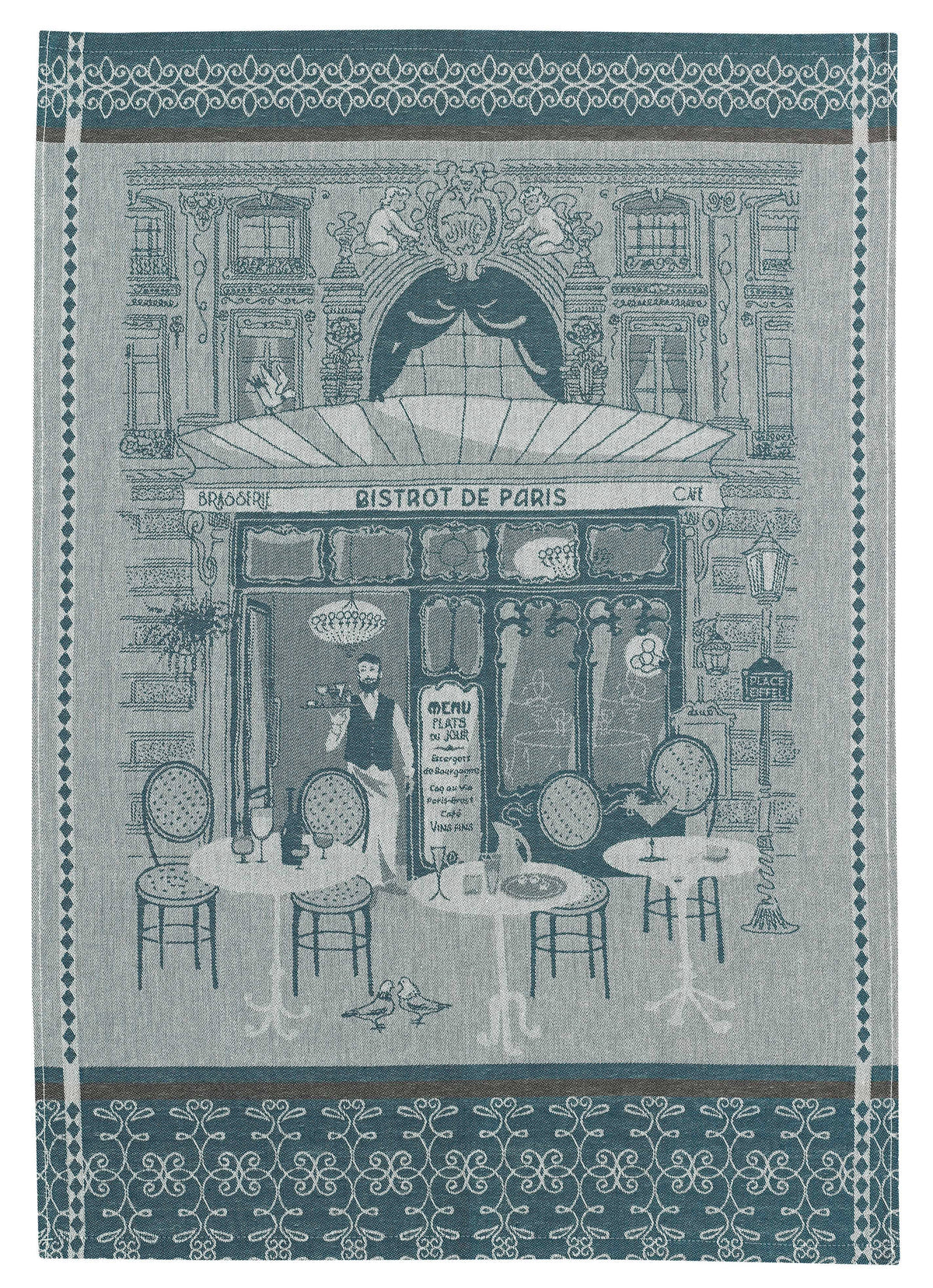 Bistro Blue Tea Towel