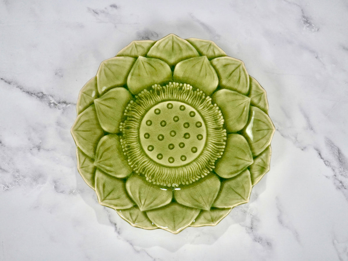 Lotus Salad Plate Pair
