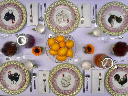 Devonshire Rooster Dinner Plate Set