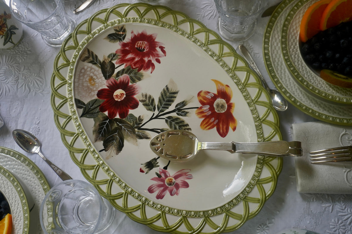  Raymond Waites Hampton Garden Oval Serving Platter