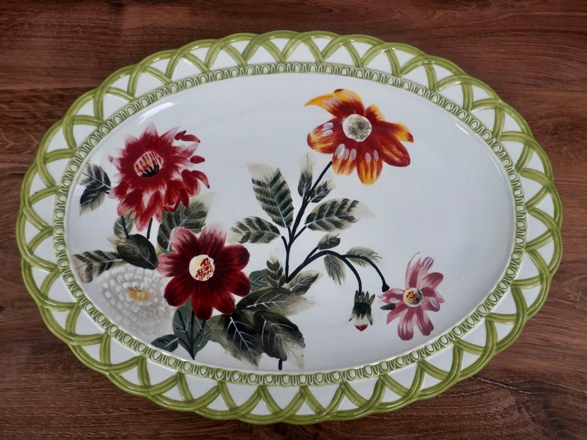  Raymond Waites Hampton Garden Oval Serving Platter