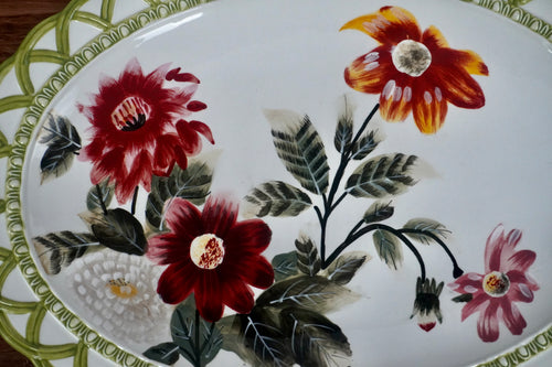  Raymond Waites Hampton Garden Oval Serving Platter