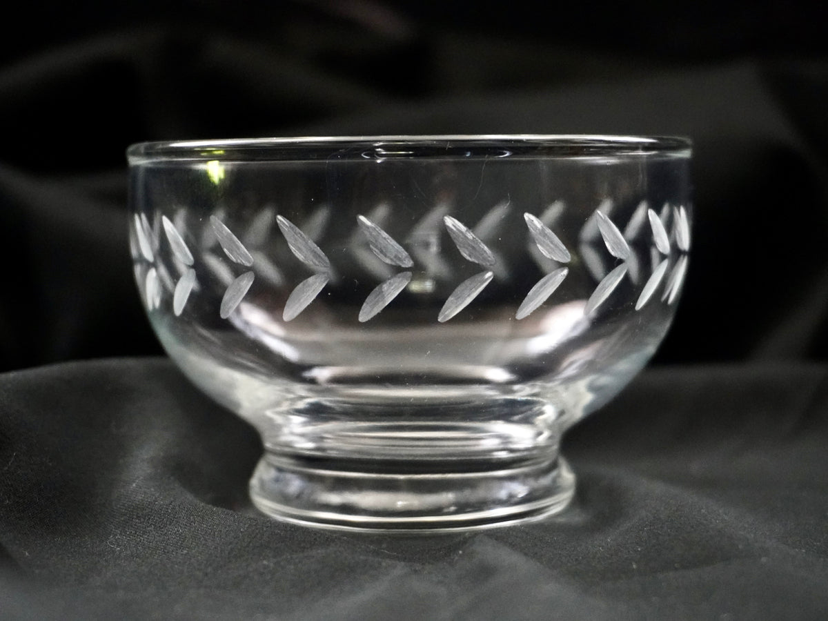 Anchor Hocking Laurel Gray Cut Small Dessert Bowls