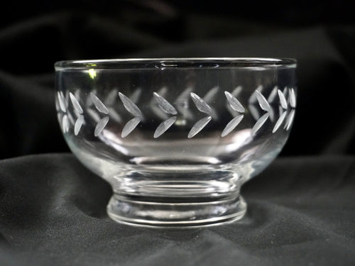 Anchor Hocking Laurel Gray Cut Small Dessert Bowls