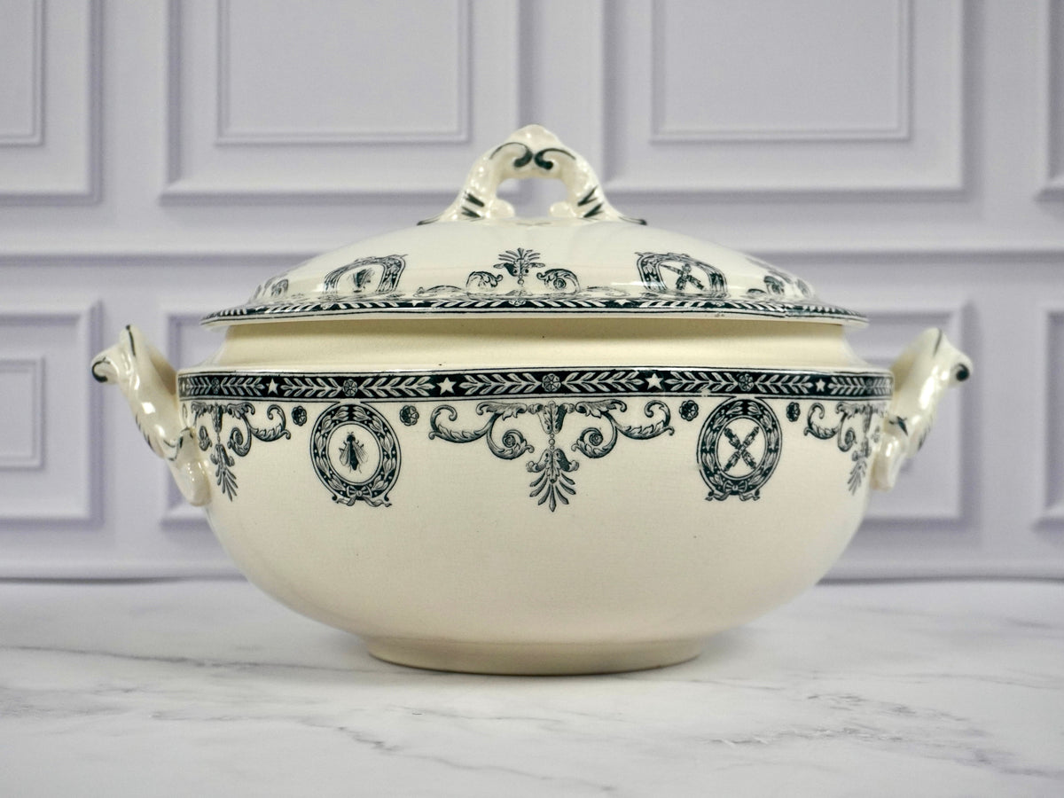 Antique Cambacérès Transferware Tureen