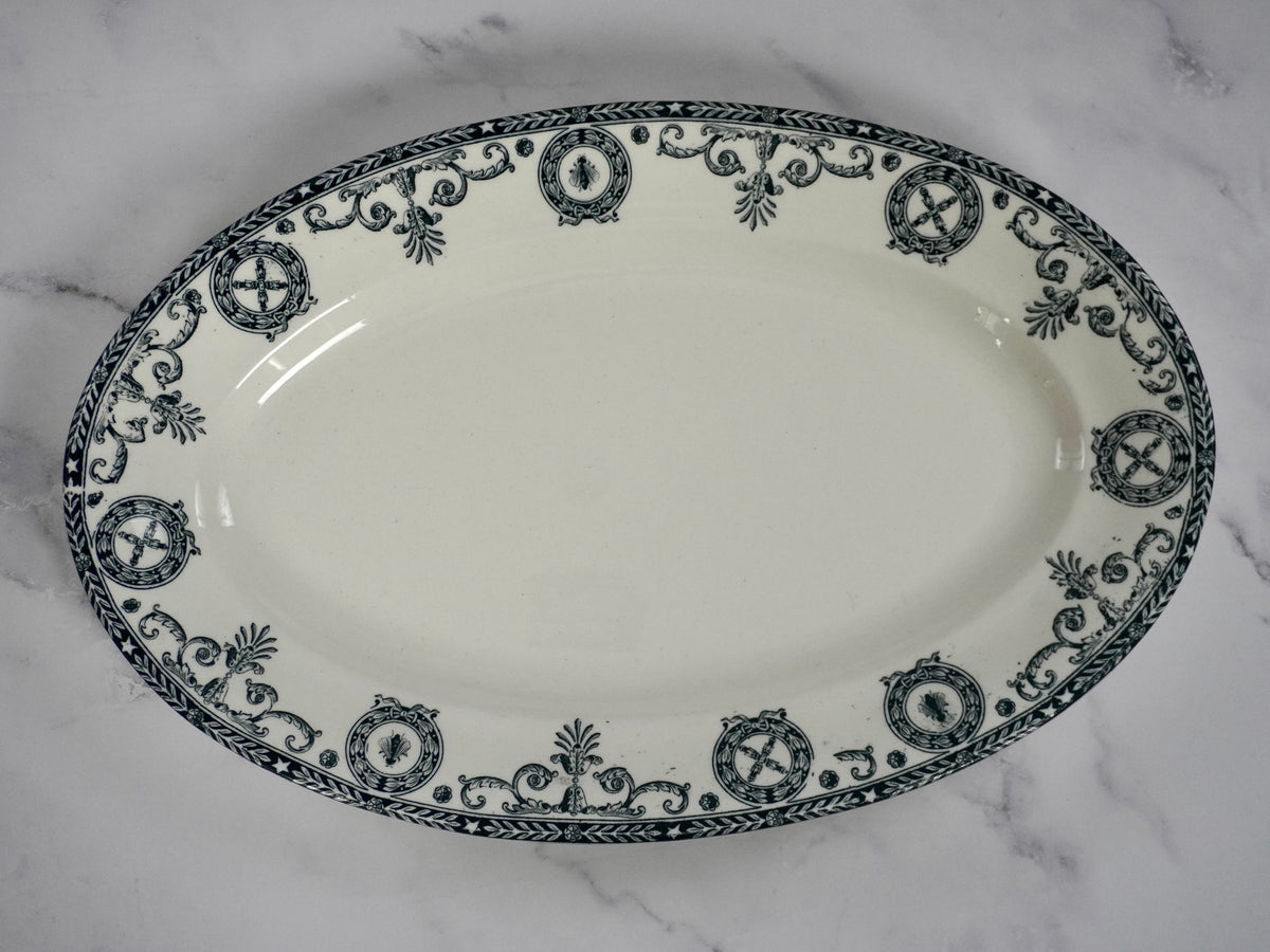 Antique Cambacérès Transferware Serving Platter - Small