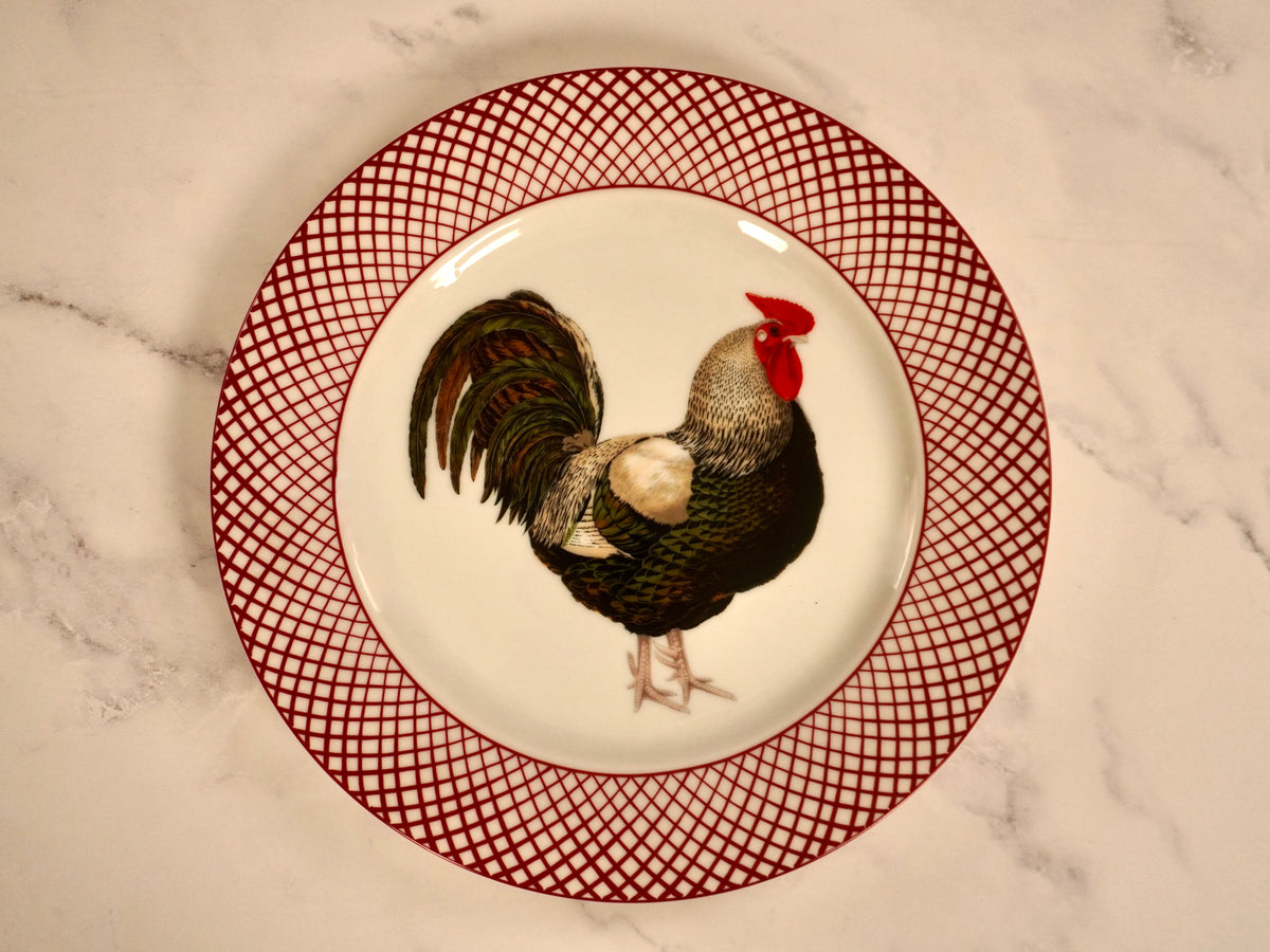  Devonshire Rooster Dinner Plate Set