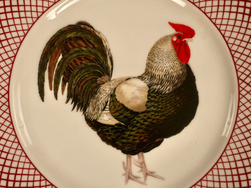  Devonshire Rooster Dinner Plate Set