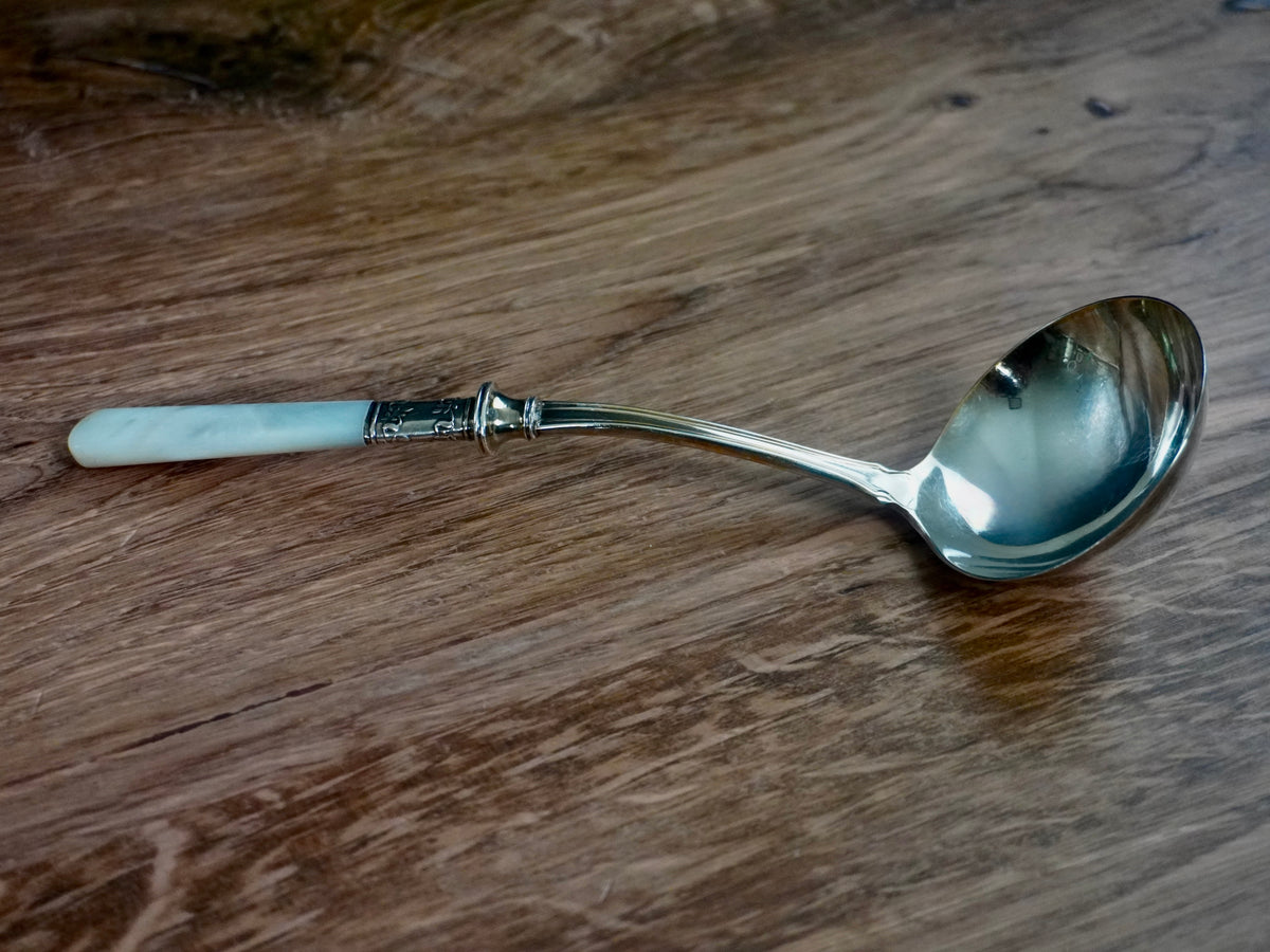 Sterling Silver Mother of Pearl Ladle - Large