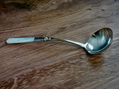 Sterling Silver Mother of Pearl Ladle - Large