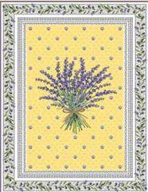 French Lavender-Olives Yellow Printed Tea Towels