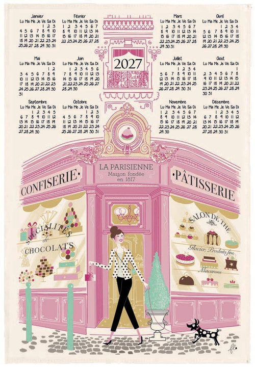 Patisserie Facade Tea Towel 2027 Calendar