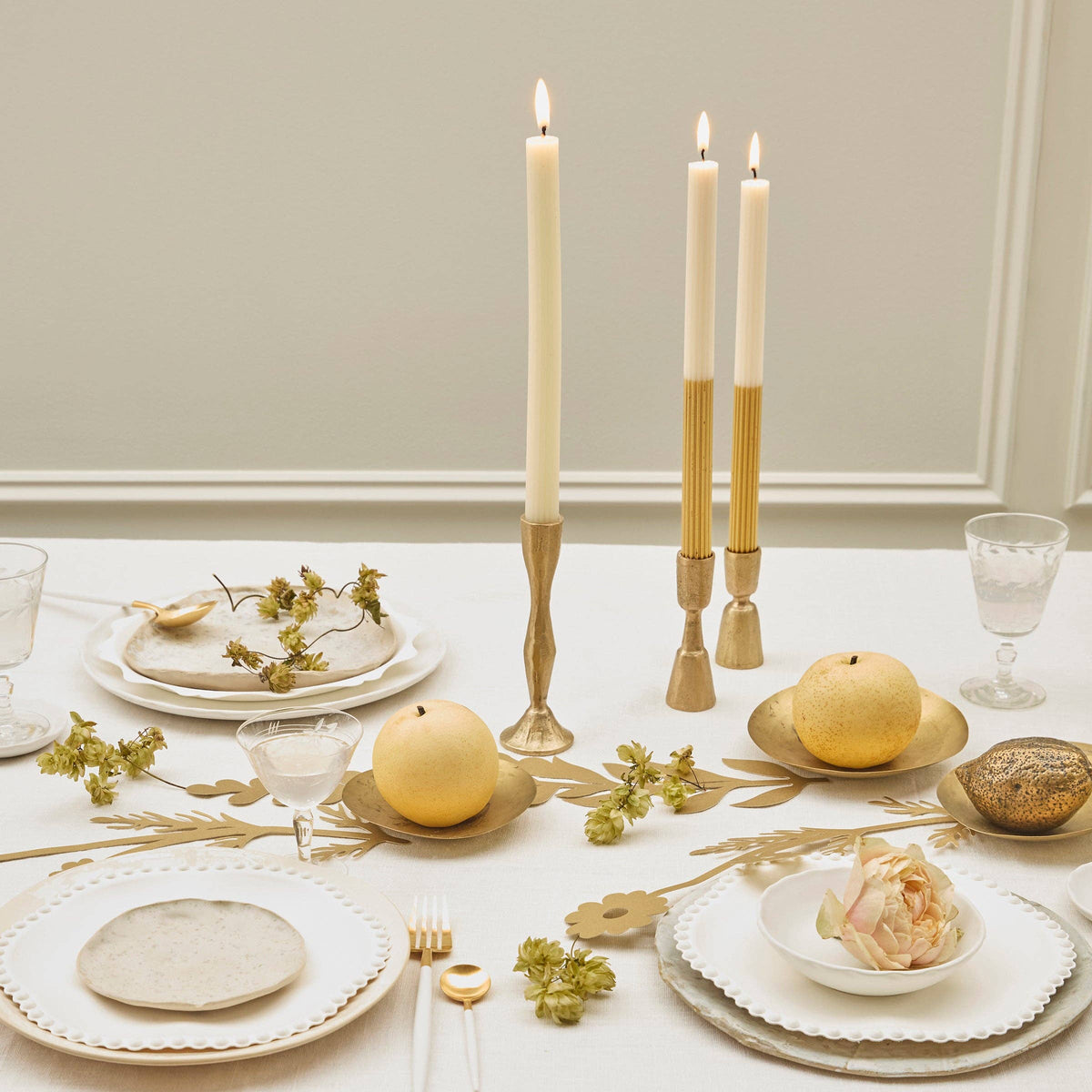 Gold Dipped Table Candles